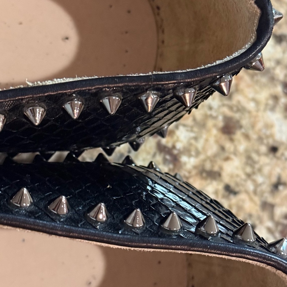 Christian Louboutin Black Studded Loafers 45.5 or size 12.5. Gorgeous shoe !! - Picture 9 of 9